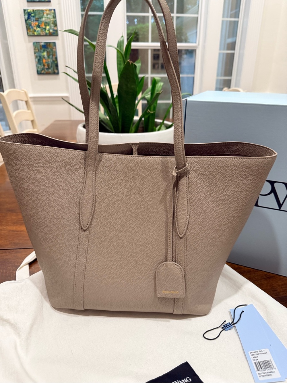 Parisa Wang Gabrielle Soft Leather Tote in Taupe - like new